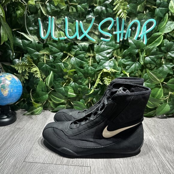 Nike Machomai MMA Boxing Shoes Men\'s Size 7.5 Black White RARE main image 8